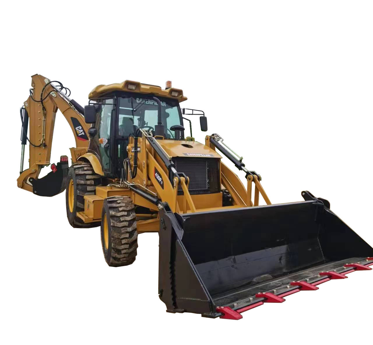 On time delivery used construction equipment used caterpillar loader cat420f backhoe loader with large capacity