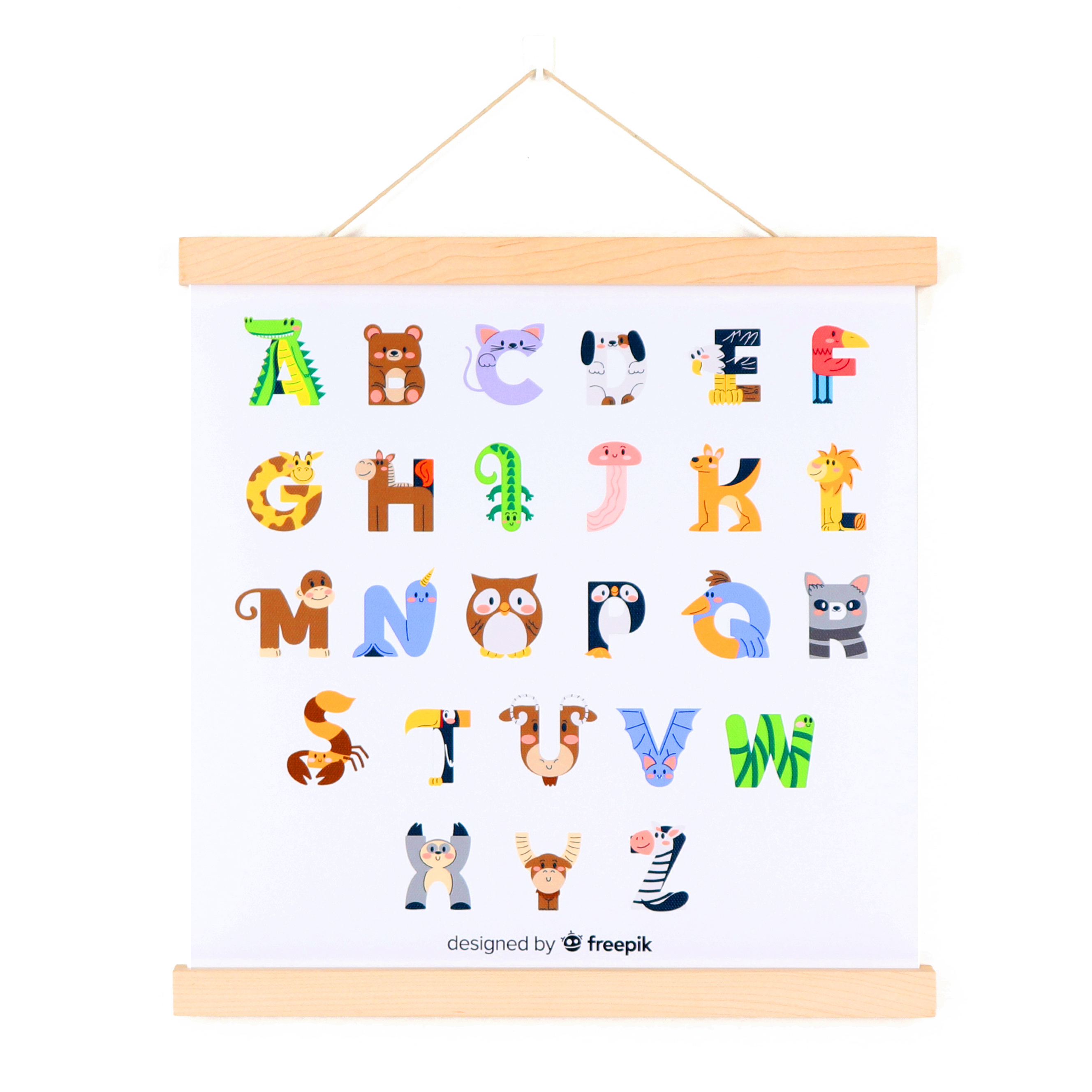 Kids educational alphabet poster learning animal traffic electronic ABC wall chart for toddlers