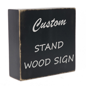 Customize Your Own Wood Quotes box Sign Custom stand wooden sign table display Rustic decor