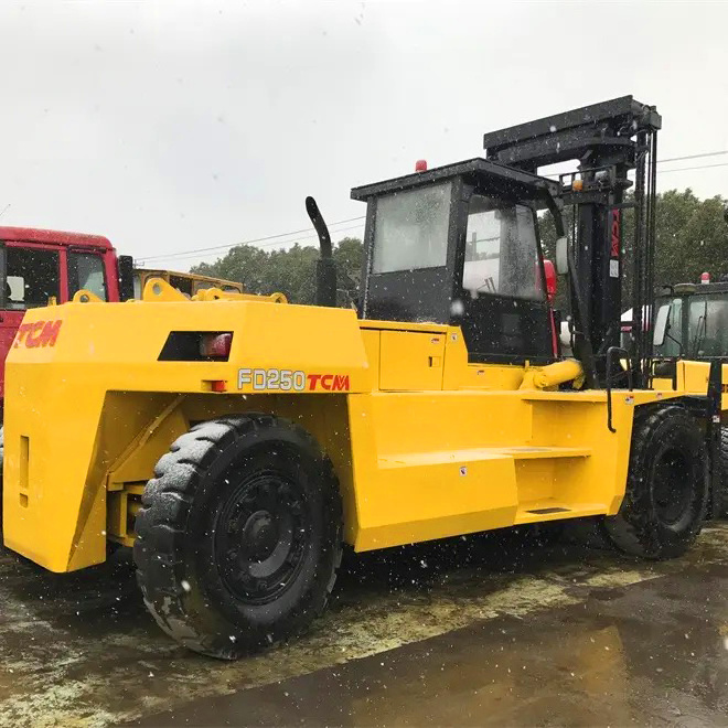 Used forklift truck TCM FD250 25 tons Japan original low price sales TCM 25 Ton Forklift 25 Ton automatic transmission