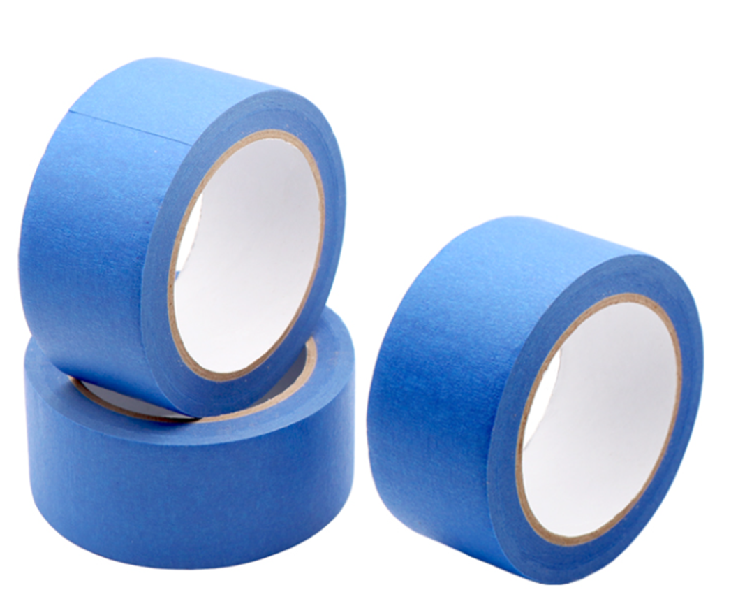 Multi Purpose Blue Crepe Paper Painting Masking Tape No Glue Residue UV Resistant Wholesale Adhesive Tape