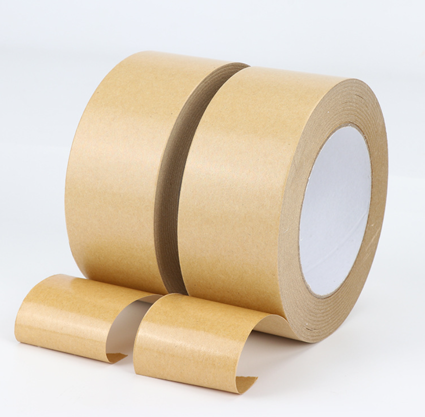 Custom Size Competitive Writable Price Kraft Paper Brown Packing Tape Bio-degradable Self Adhesion for Sealing Bonding