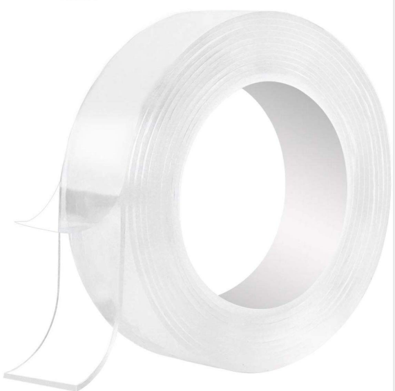 Nano Double Sided Tape Heavy Duty Washable Traceless Double Sided Nano Tape Clear Adhesive Nano Tape for Wall Waterproof PU 1m