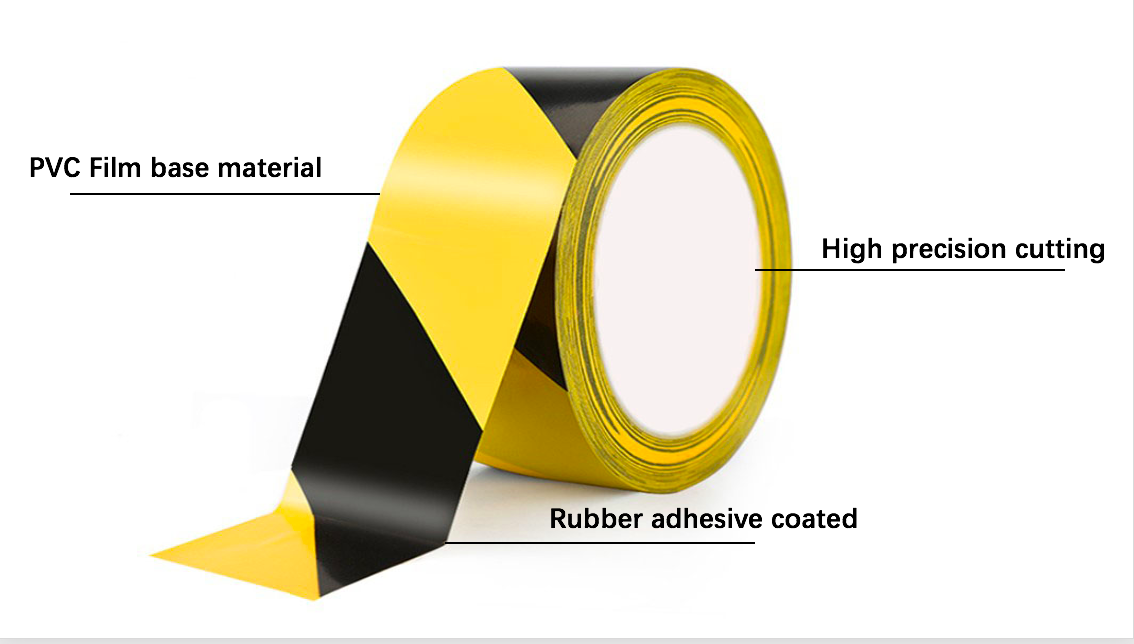 Water Pipe Tape Caution Floor Line PVC Safety Floor Marking Warning Adhesive Tape