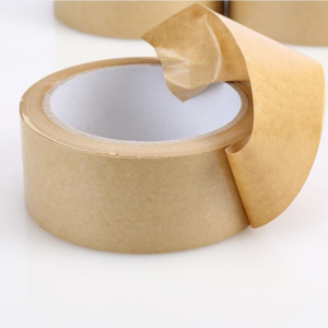 Custom Size Competitive Writable Price Kraft Paper Brown Packing Tape Bio-degradable Self Adhesion for Sealing Bonding