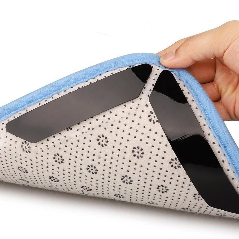 Non-slip Reusable  Anti Slip Anti Curling Floor Rug Tape gripper Corners Pad Carpet Fixed Sticker