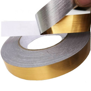 Waterproof Self Adhesive Tape House & Furniture Decoration & Silver Acrylic Newtime 10 Mm * 50 Meters Golden 70 Microns PET PET