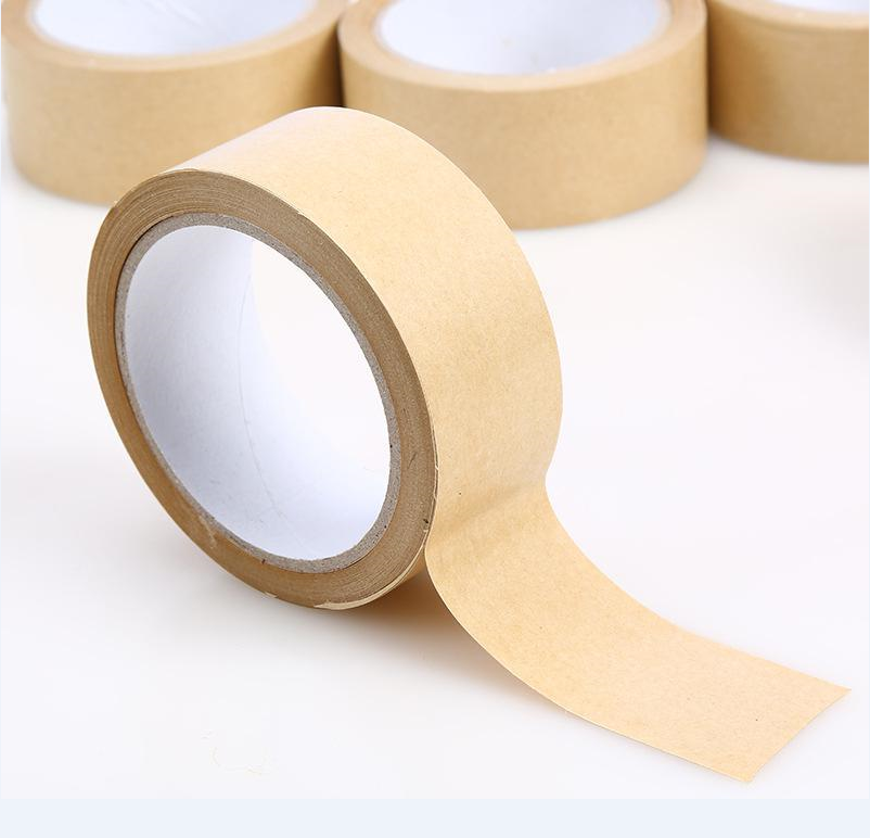 Custom Size Competitive Writable Price Kraft Paper Brown Packing Tape Bio-degradable Self Adhesion for Sealing Bonding