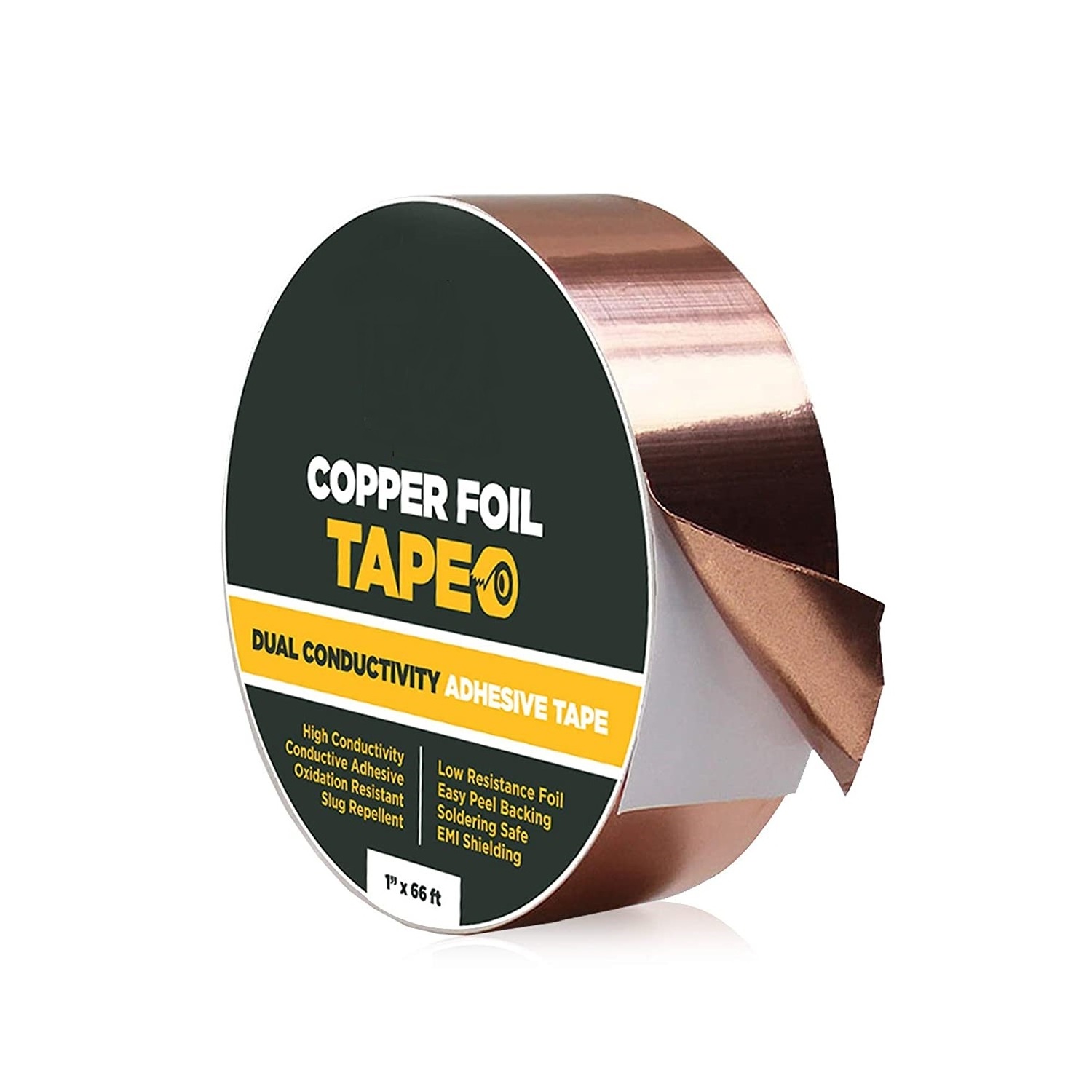 Chemical and Corrosion Copper Foil Tape  Double Sided Conductive Adhesive for EMI & RF Shielding,Electric,Slug & Snail Deterrent