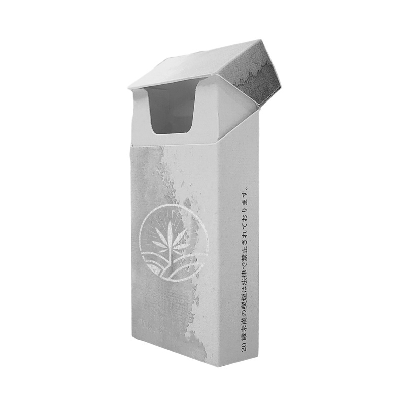 Oem Customized Portable Pre Clamshell Cardboard Roll Paper Packaging Box Cigarette Case