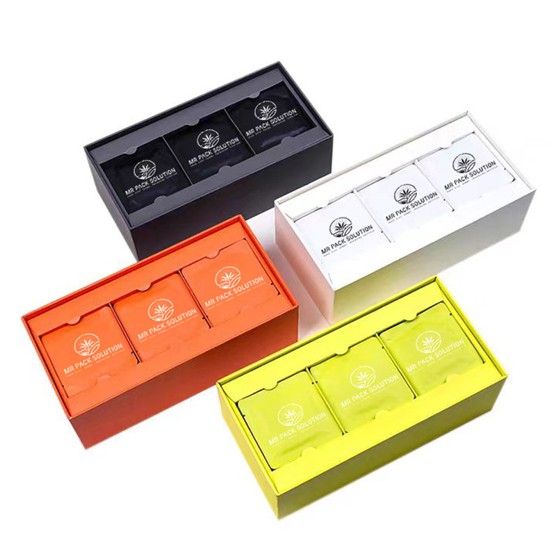 Good Quality Square Stash Case Smell Proof Box Edible Clamshell Tin Metal Jar Cans with EVA Insert with Display Box