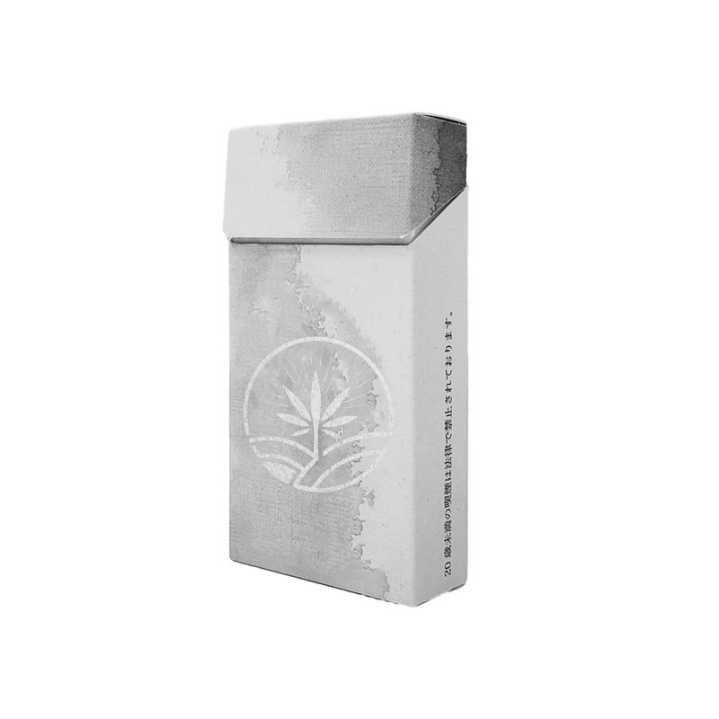 Oem Customized Portable Pre Clamshell Cardboard Roll Paper Packaging Box Cigarette Case