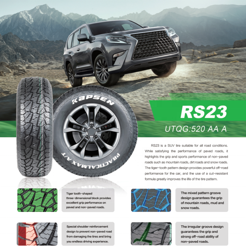 265/75r16LT LT265/75R16 RS23 KAPSEN  4x4 at tyres all terrain lt 4x4 off-road tyres