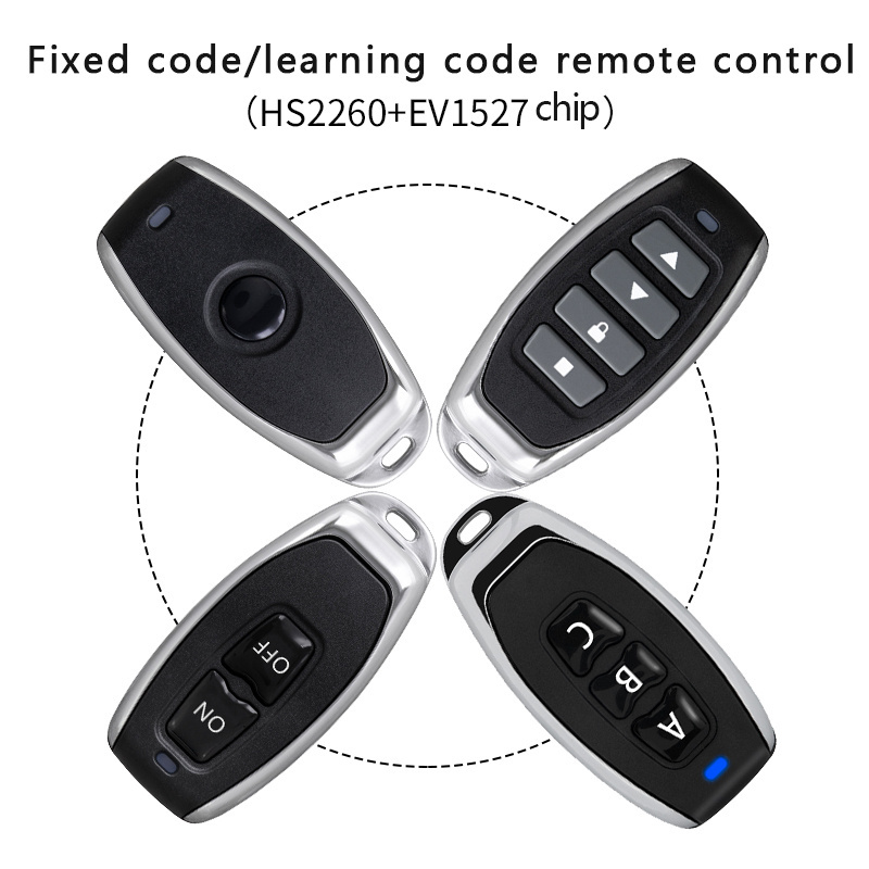 433.92Mhz 2 keys ev1527 ic Metal Keychain wireless Remote Control Transmitter for gate openers