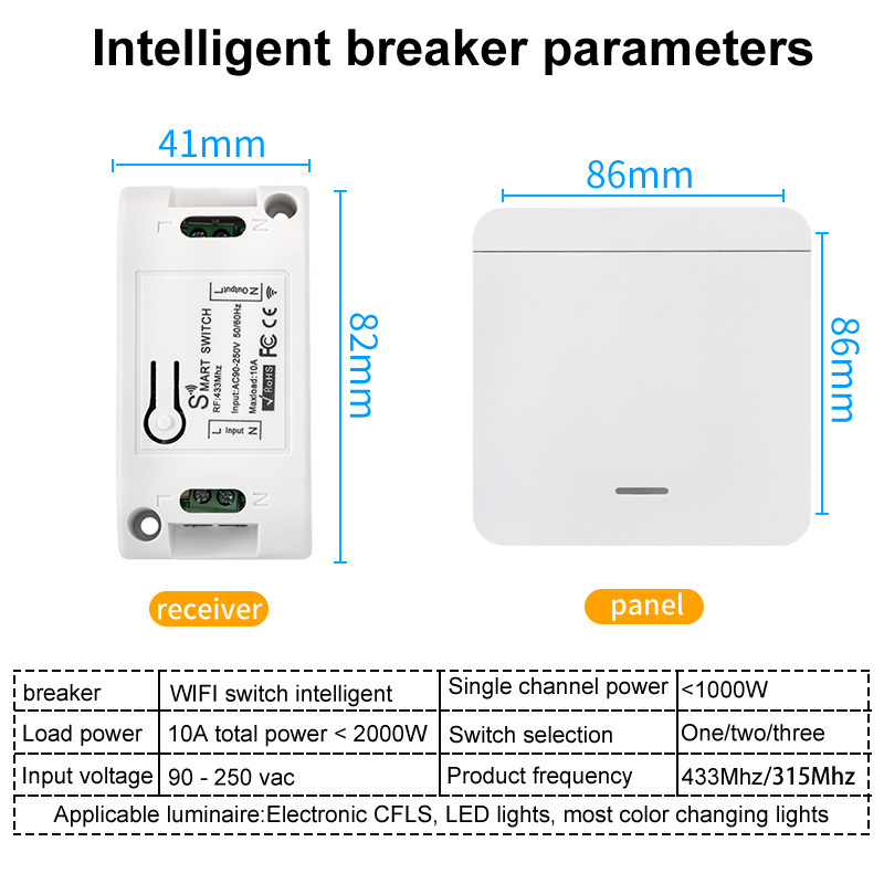 Tuya  MINI Wifi Smart Switch 16A 2-way Control Timer Wireless Switches Smart Life Automation Compatible With Alexa Google Home