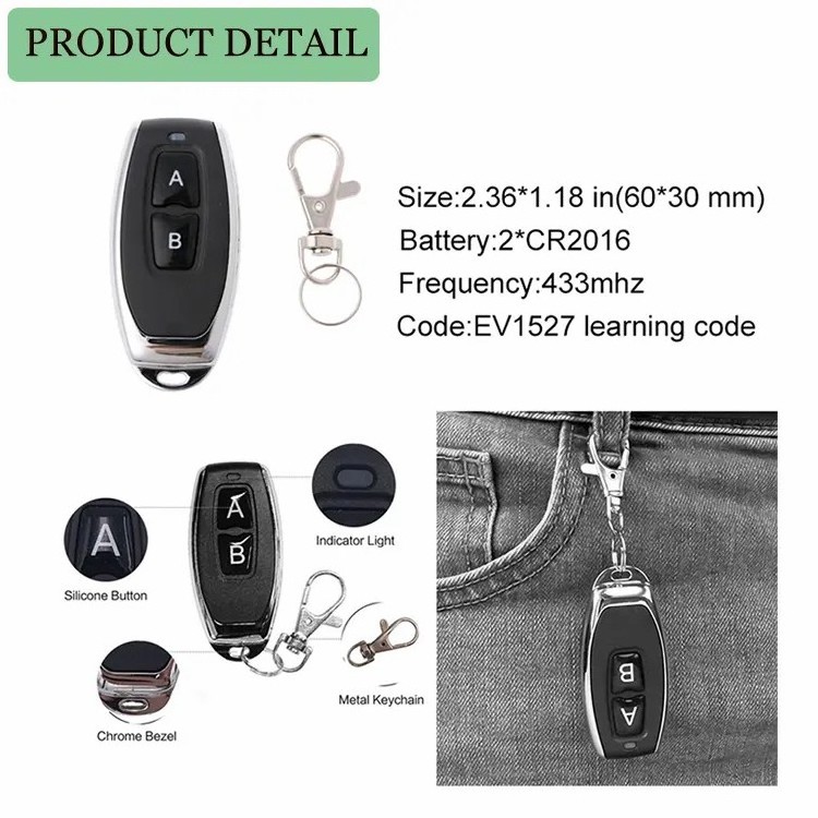 DC12V 24V 4CH RF Relay Receiver 433mhz rf transmitter Wireless Remote Control Switch for garage Door remote Control