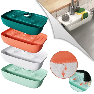 Factory Outlet Silicone Sink Organizer Kitchen Rag Sponge Storage Faucet Splash-Proof Draining Rackaining Rack