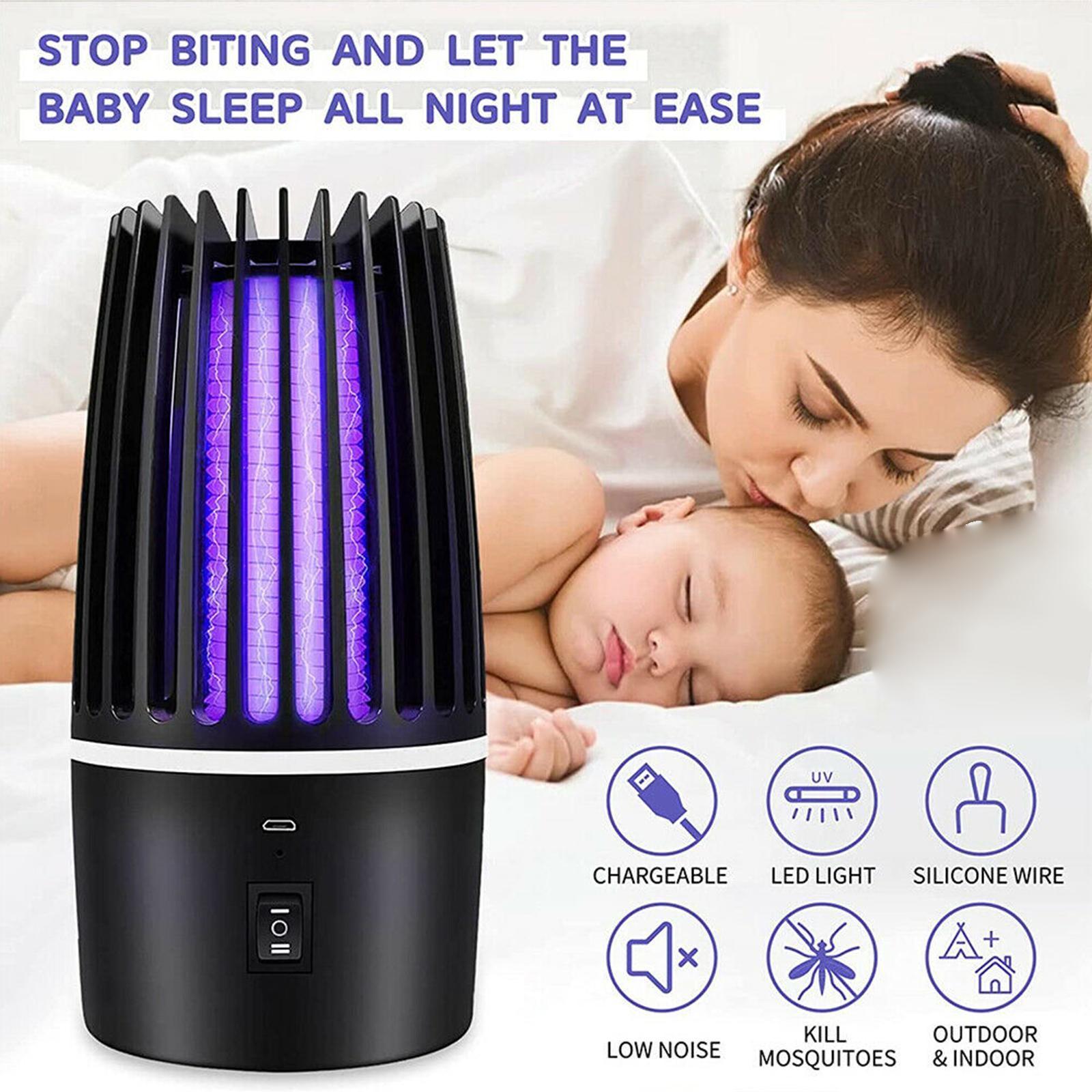 4000MA Lithium battery Electric USB Insect Mosquito Killer Lamp Bug Zapper Fly Pest Catcher Trap LED Lamp Light