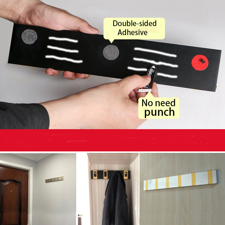 Black Nordic Decorative Wall Mounted Metal living room wardrobe Clothes hidden wall hook