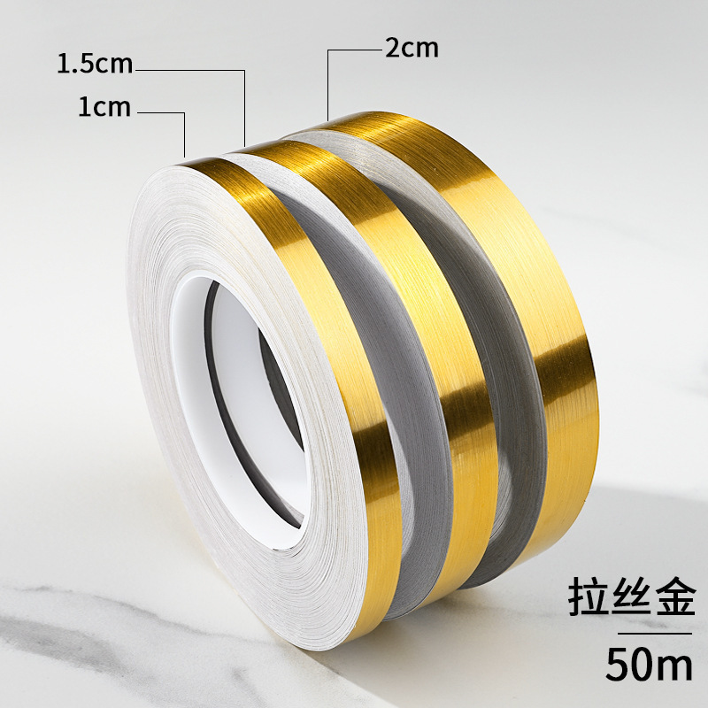 Waterproof Self-Adhesive Floor Wall Seam Sealing Tape Corner Side Edge Tape Strip Trim Strip for Living Room Bathroom Decoration