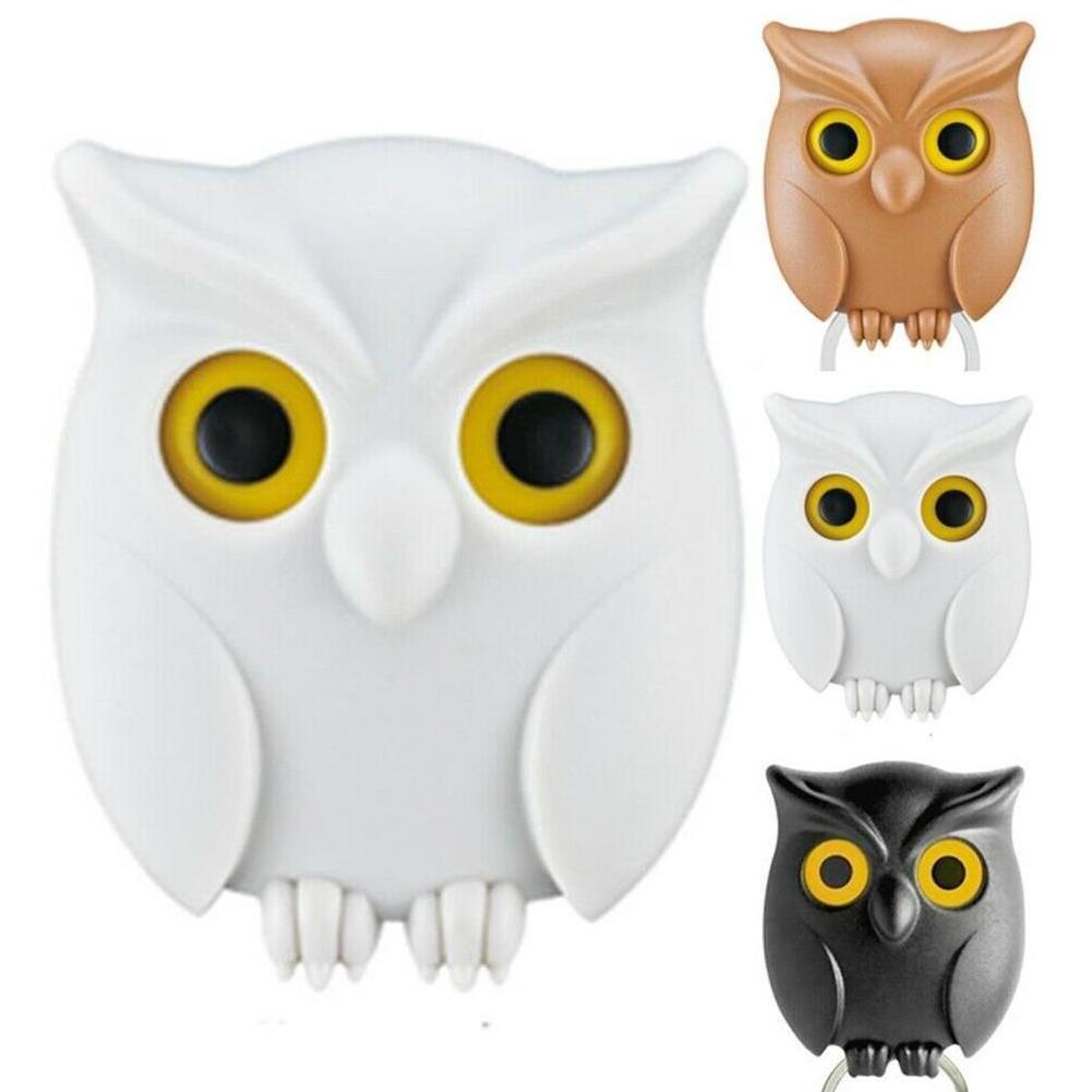 1 PCS Owl Night Wall Magnetic Key Holder Magnets Hold Keychain Key Hanger Hook Hanging Key Will Open Eyes Home Decoration