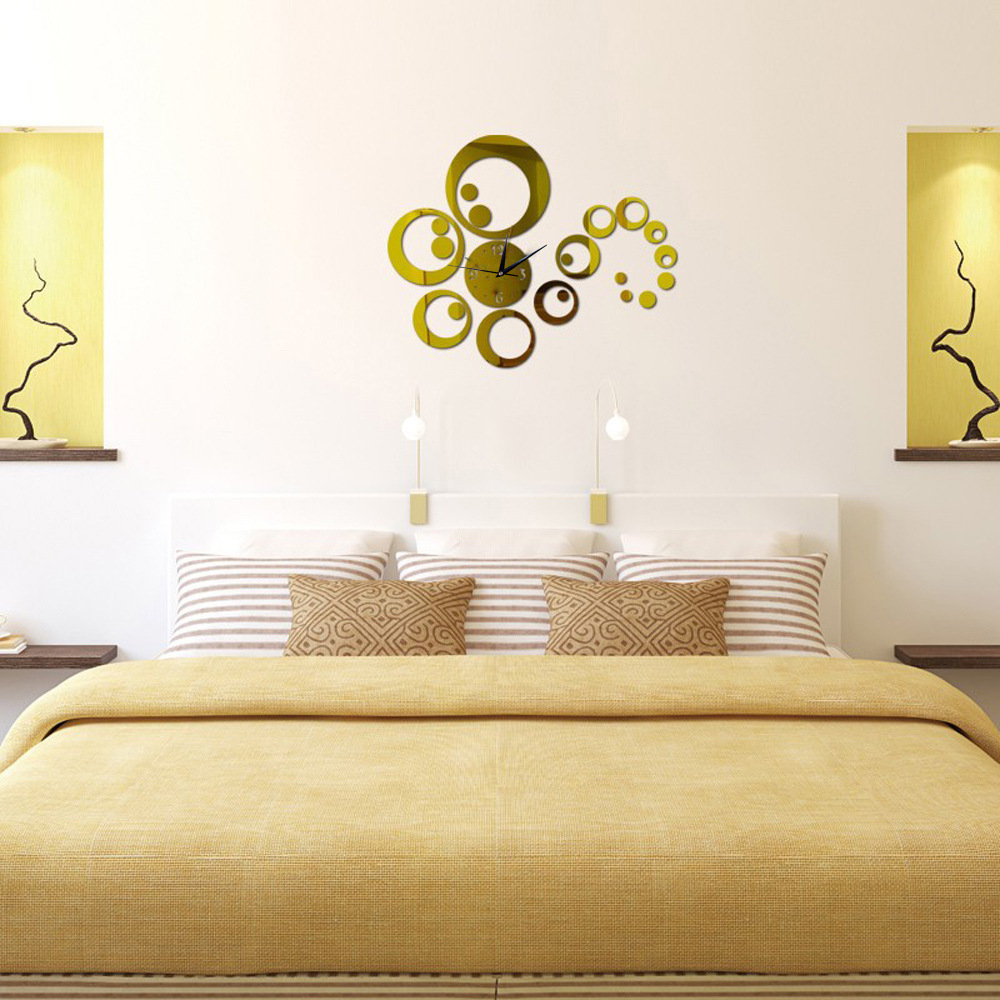 Hot Sale Creative DIY Acrylic Wall Clock Living Room Oversized 3D Wall Sticker Clock