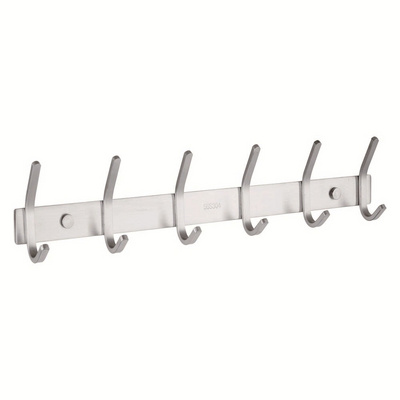 Wholesale 5 hooks clothes stainless steel 304 coat rack metal wall mounted cloth hanger hook