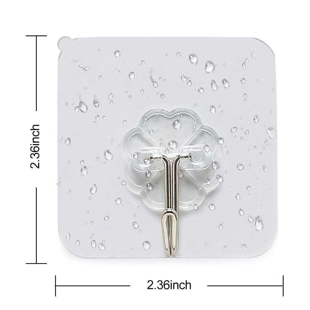 2000g Load-bearing Plastic Wall Hook For Storing Bathroom Strong Trackless Door After The Hook Transparent Suction