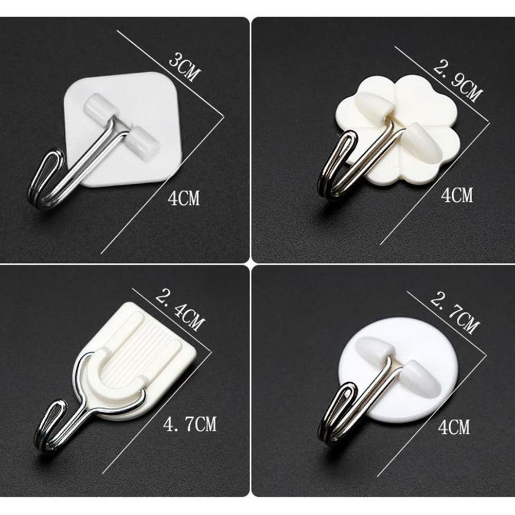 Small sticky hook wholesale round/square/U-shaped/flower-shaped Self-Adhesive Hook White Wall Hook Strong Adhesive Towel Nail