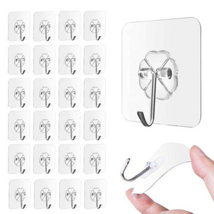 2000g Load-bearing Plastic Wall Hook For Storing Bathroom Strong Trackless Door After The Hook Transparent Suction