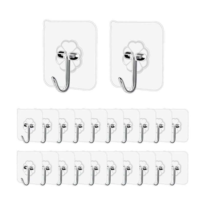 2000g Load-bearing Plastic Wall Hook For Storing Bathroom Strong Trackless Door After The Hook Transparent Suction