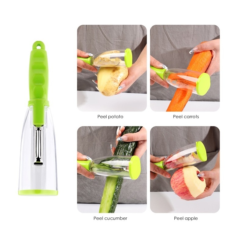 2022 Smart Kitchen Gadget For Home,Plastic Stainless Steel Apple Fruit Palm Peeler For Potato Vegetable