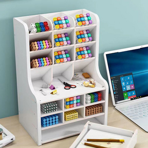 Multifunctional Student Desk Storage Box Painting Brush Stationery Shelves Office Organizer Home Pen Holder With Drawers