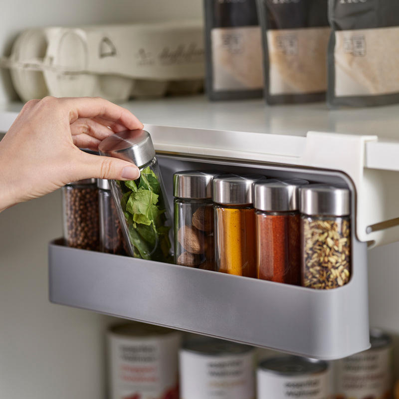 Factory Kitchen Cabinet Space Saving Pull Out Drawer Storage Holder Under-shelf Spice Organizer