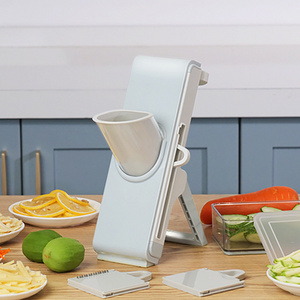 New Adjustable Cutting Meat Slicer Kitchen Manual Press Chopper Mandoline Veggie Fruit Cutter Shredder Grater