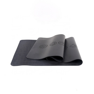 Natural Rubber Custom Eco Friendly Durable Outdoor Thin Rubber Black PU Yoga Mat