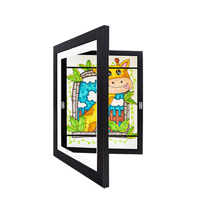 Magnetic Suction Kids Art Frames Artwork Picture Frames Changeable A3 A4 8.5x11 Front Opening Picture Frame for Children