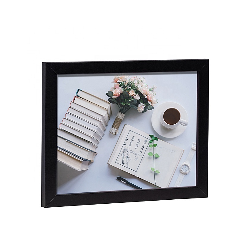 China Picture Frames Black White Wood Grain Bulk MDF Frames for 8x10, 5x7, 4x6 Photos Real Glass for Wall or Tabletop