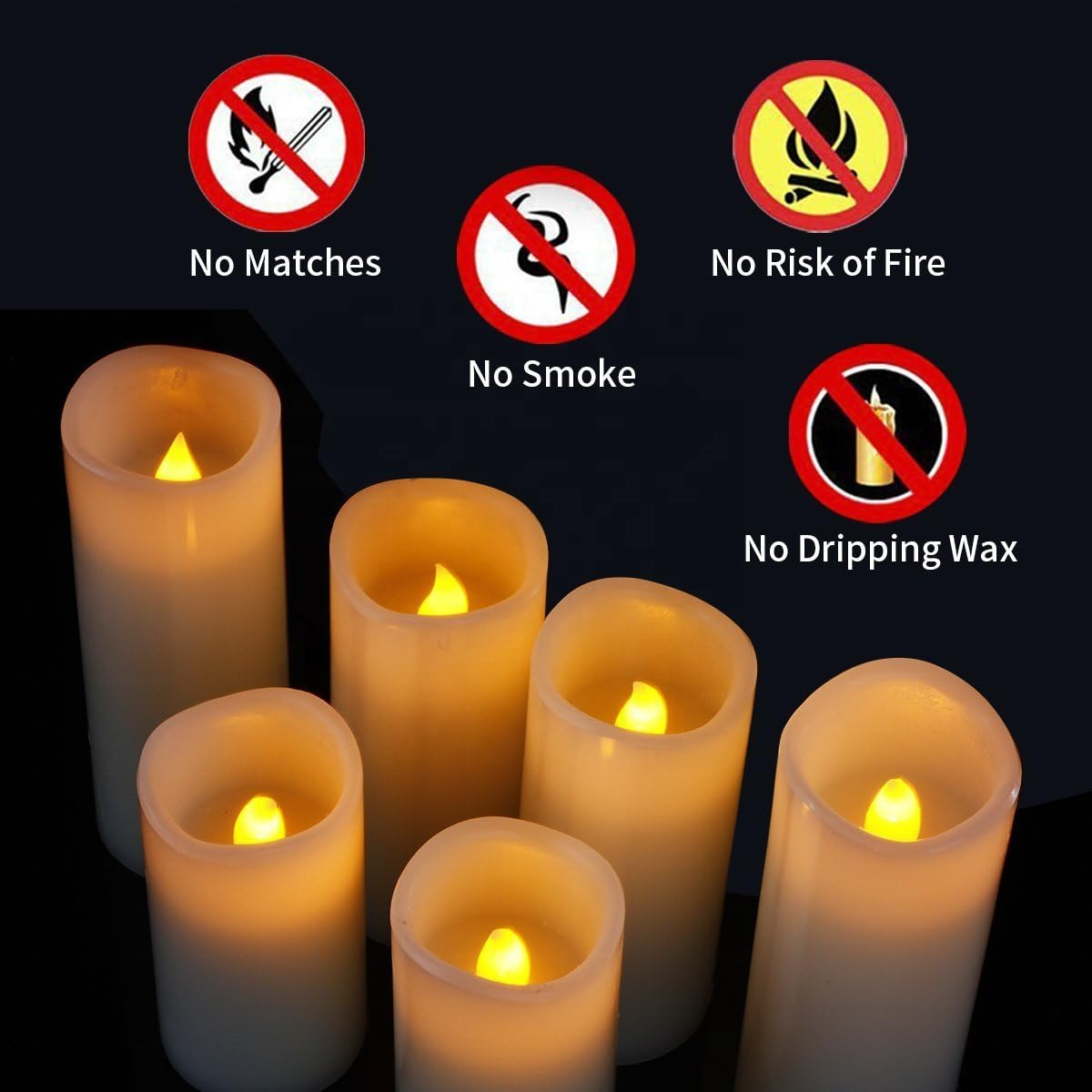 Flameless Candles Led Candles Pack of 9 (H 4