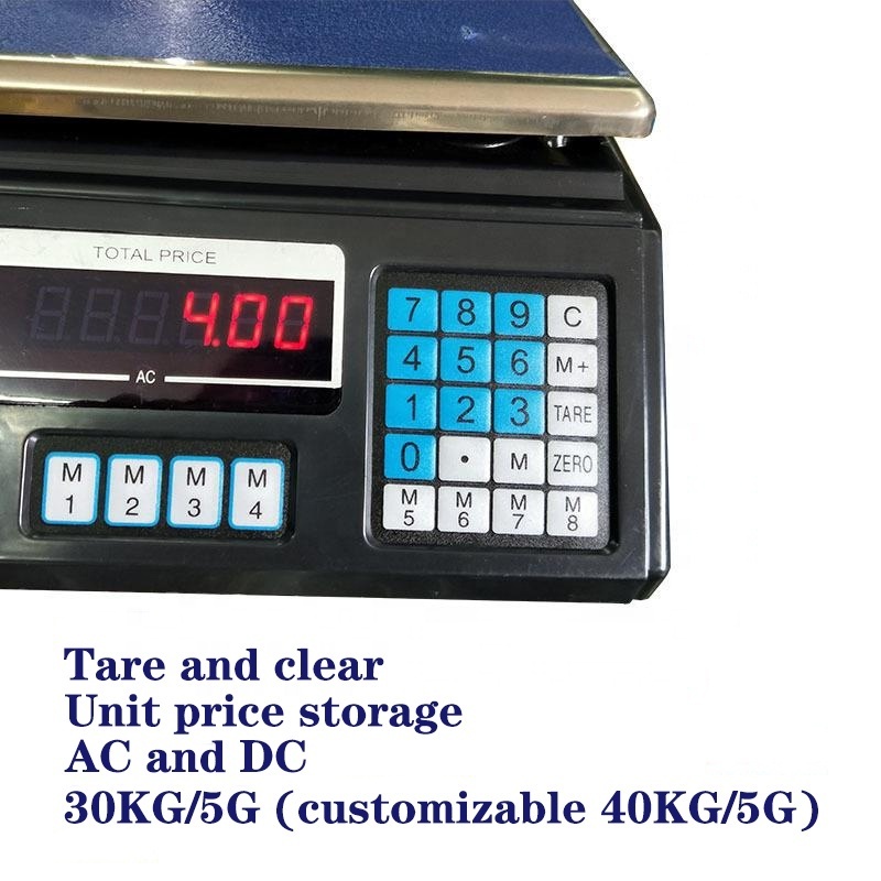 30kg 40kg high precision digital weighing scale supermarket pricing scale electronic digital scale