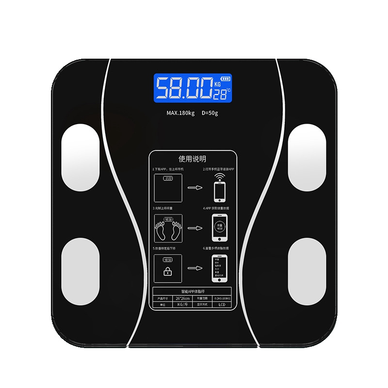 Balanza Basculas Digital Smart Body Fat Household Scale Balance 180KG Weighing Bathroom Electronic Scale with APP