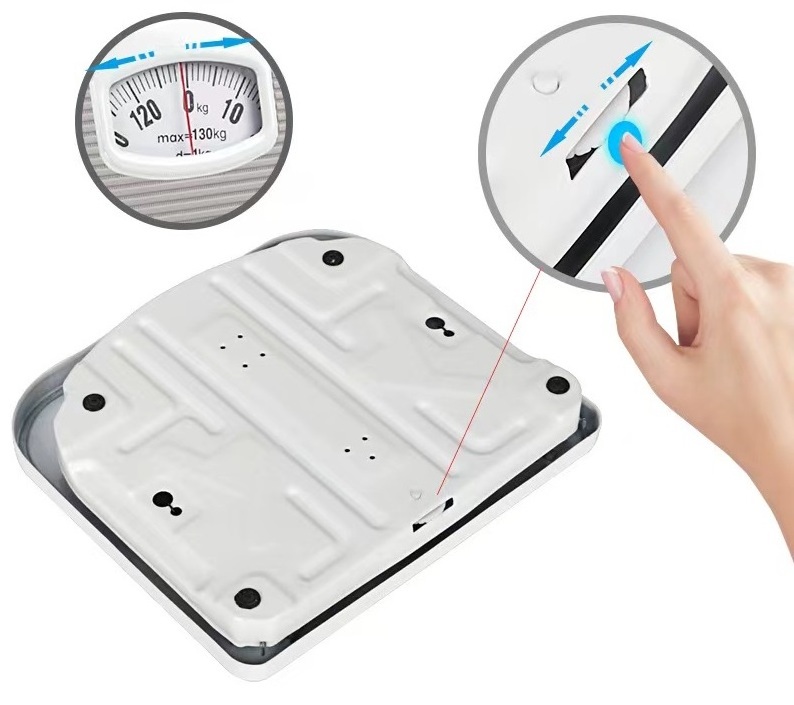 130KG/1kg PU non slip leather pad human body weight balance Bathroom scale Spring human body 130KG mechanical scale