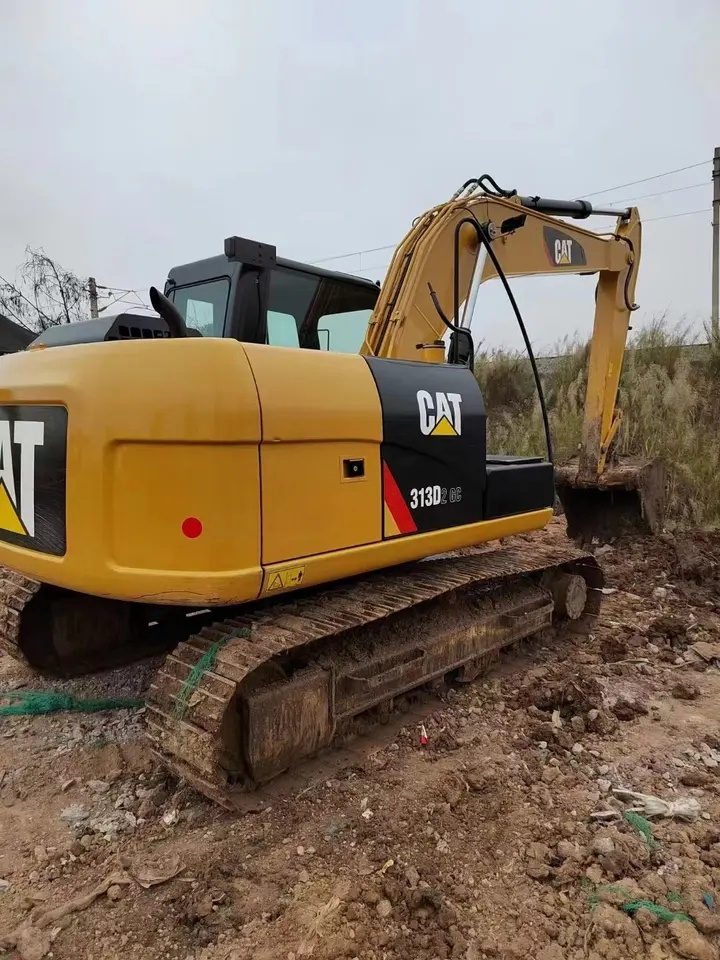 Used Digger Crawler Excavator CAT 313D2 13TON Small size with power wheel CAT313 CAT315 CAT311