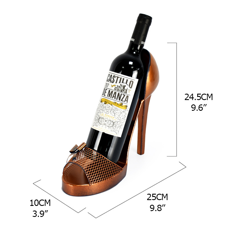 2023 New Product Sexy Iron Single Wine Bottle Holder High Heel Wine Holder High Heel Shoe Wine Bottle Holder