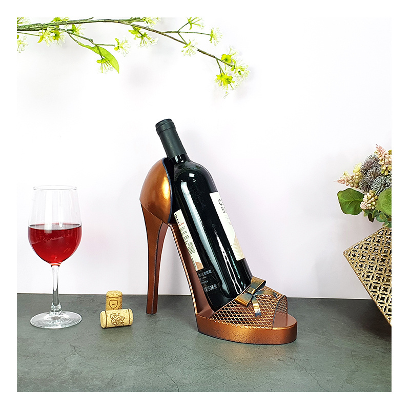 2023 New Product Sexy Iron Single Wine Bottle Holder High Heel Wine Holder High Heel Shoe Wine Bottle Holder