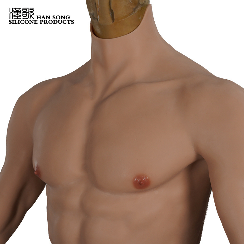 Artificial Muscle Belly Macho Realistic Muscle Vest Soft Silicone Man Artificial Simulation Silicone Muscle Suit