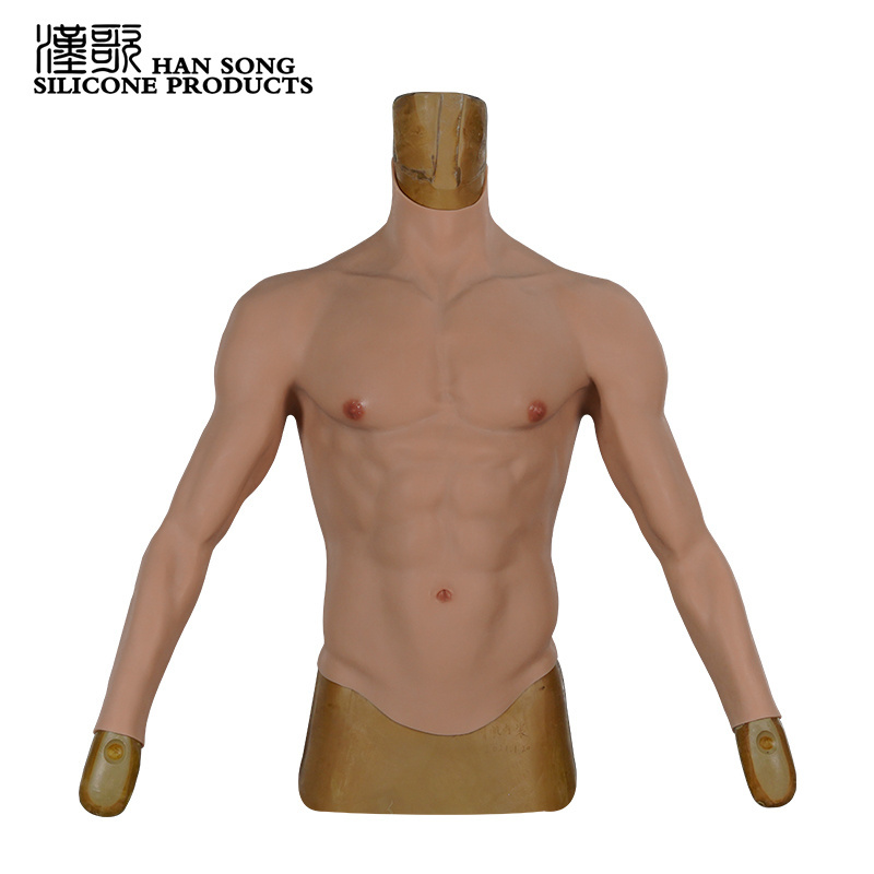 Artificial Muscle Belly Macho Realistic Muscle Vest Soft Silicone Man Artificial Simulation Silicone Muscle Suit