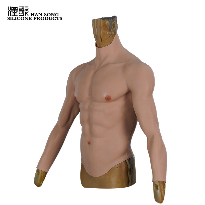 Artificial Muscle Belly Macho Realistic Muscle Vest Soft Silicone Man Artificial Simulation Silicone Muscle Suit