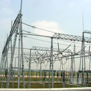 ISO 9001 Power Transformer Substation Tubular Structure  Electrical power pole