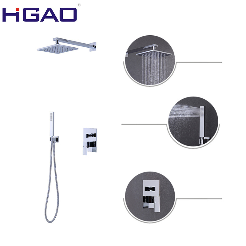 Outdoor Shower Faucet for Public Places Lever Bath Faucet Shower Mixer Bar Modern School Park Beach Contemporary Shower Room